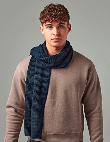 B-B424-Classic Waffle Knit Scarf